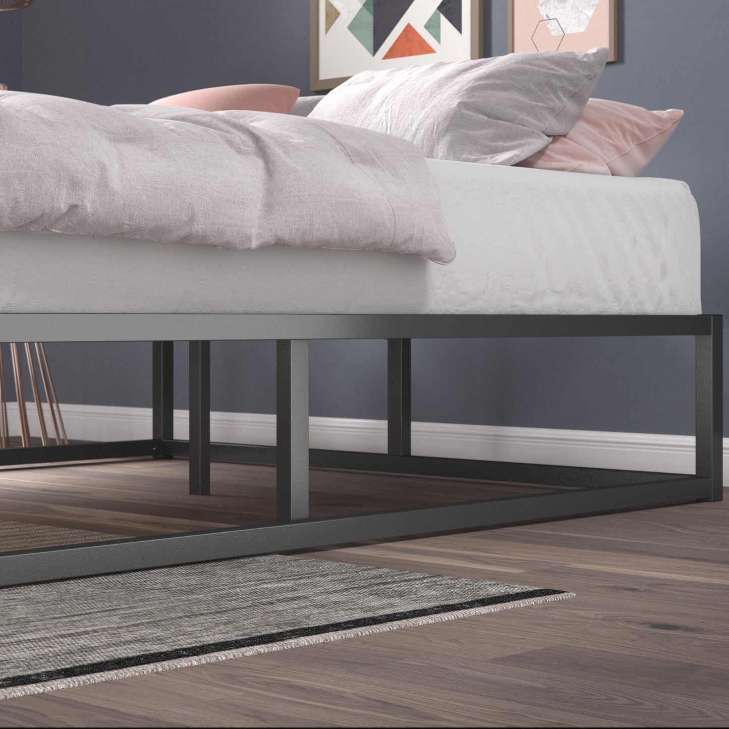 Cama Joseph Zinus Colchon Resortes Pocket 20cms 1.5 Plazas Long