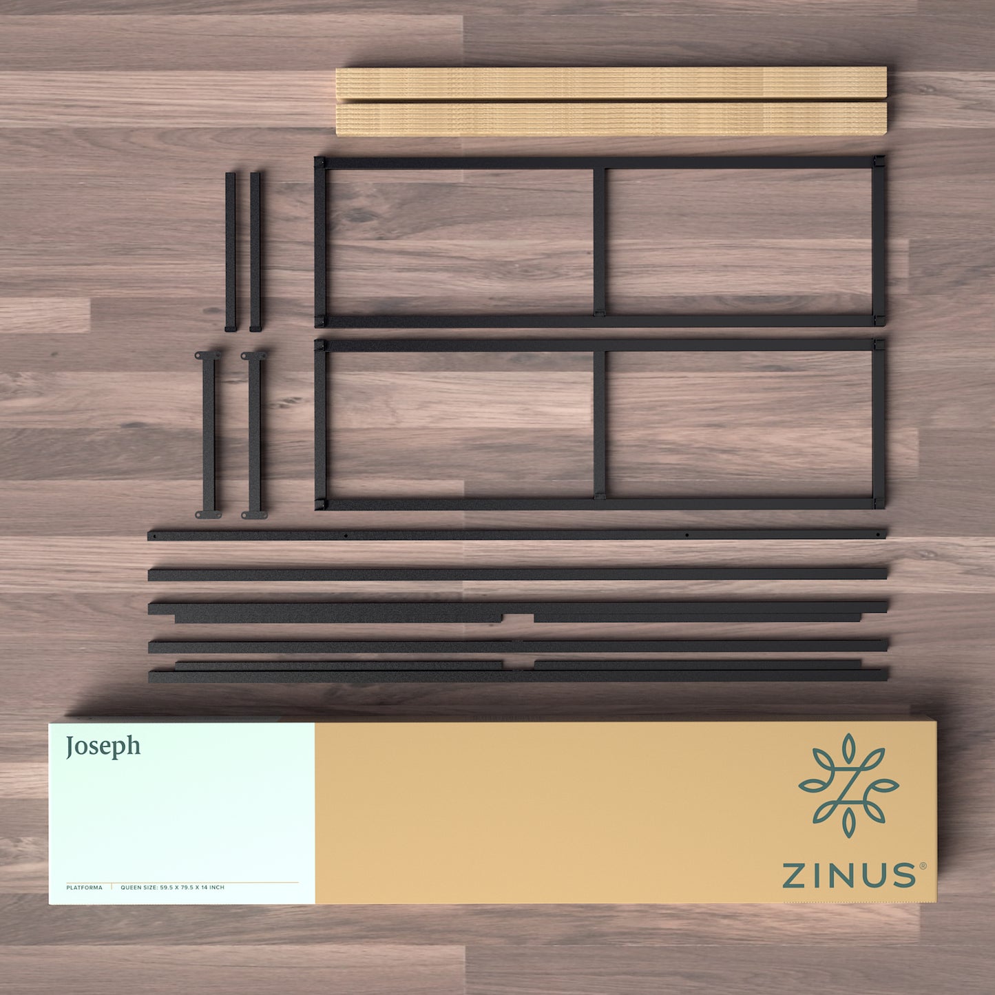 Cama Joseph Zinus Resortes Pocket 2 Plazas 25cms