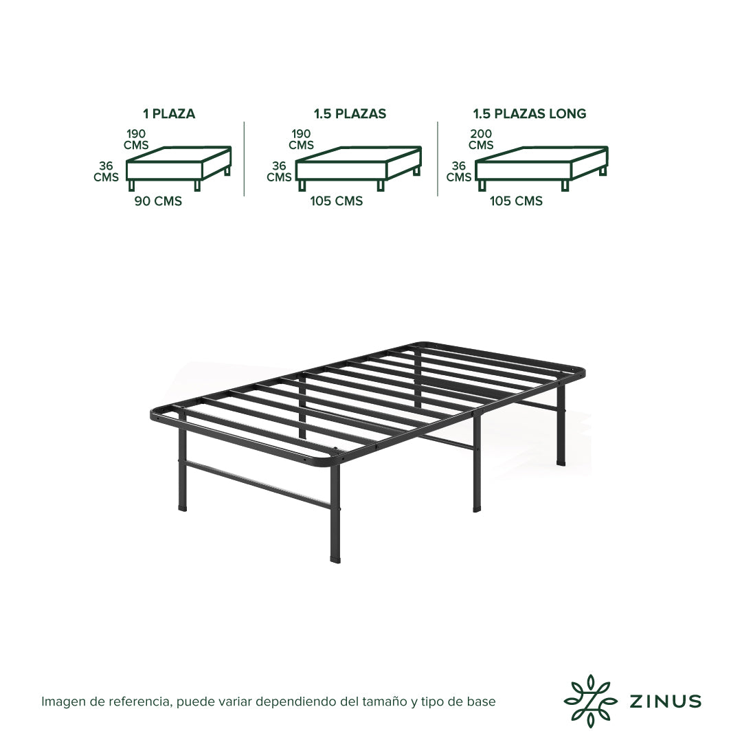 Base de Cama Zinus 2 Plazas 150x190x30cm Rumi