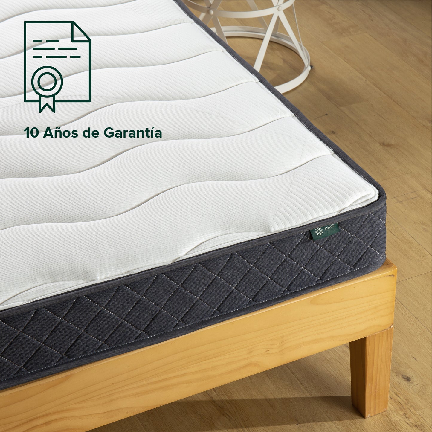Colchón 1.5 plazas long Tight Top Resortes Bonnell Zinus 105x200x15cm