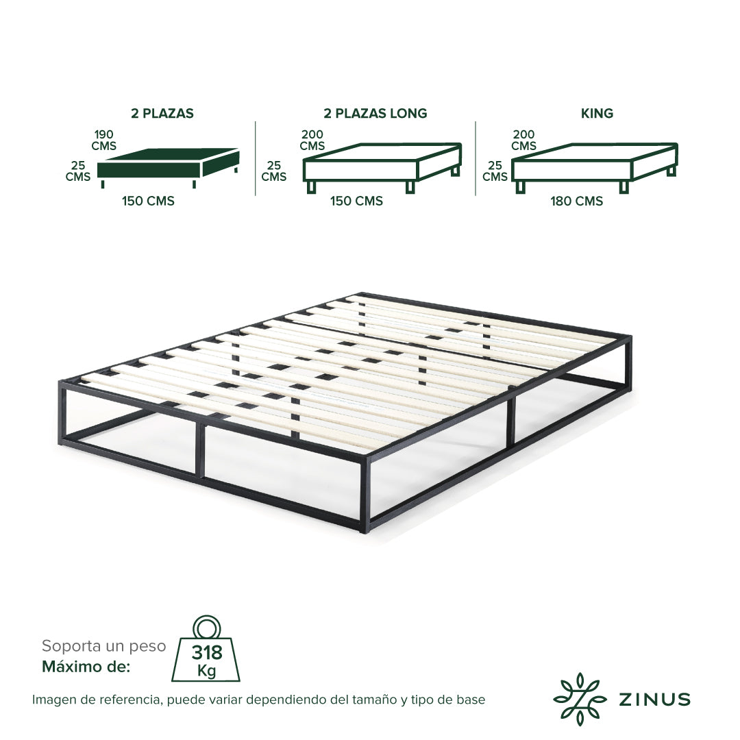 Base de cama JOSEPH Zinus 2 plazas 150x190x25cm