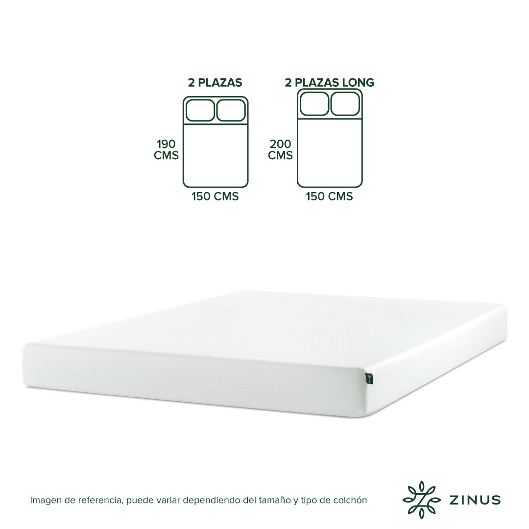 Colchón Zinus 1.5 Plazas Long 105x200x15cm Espuma Alivia Pr