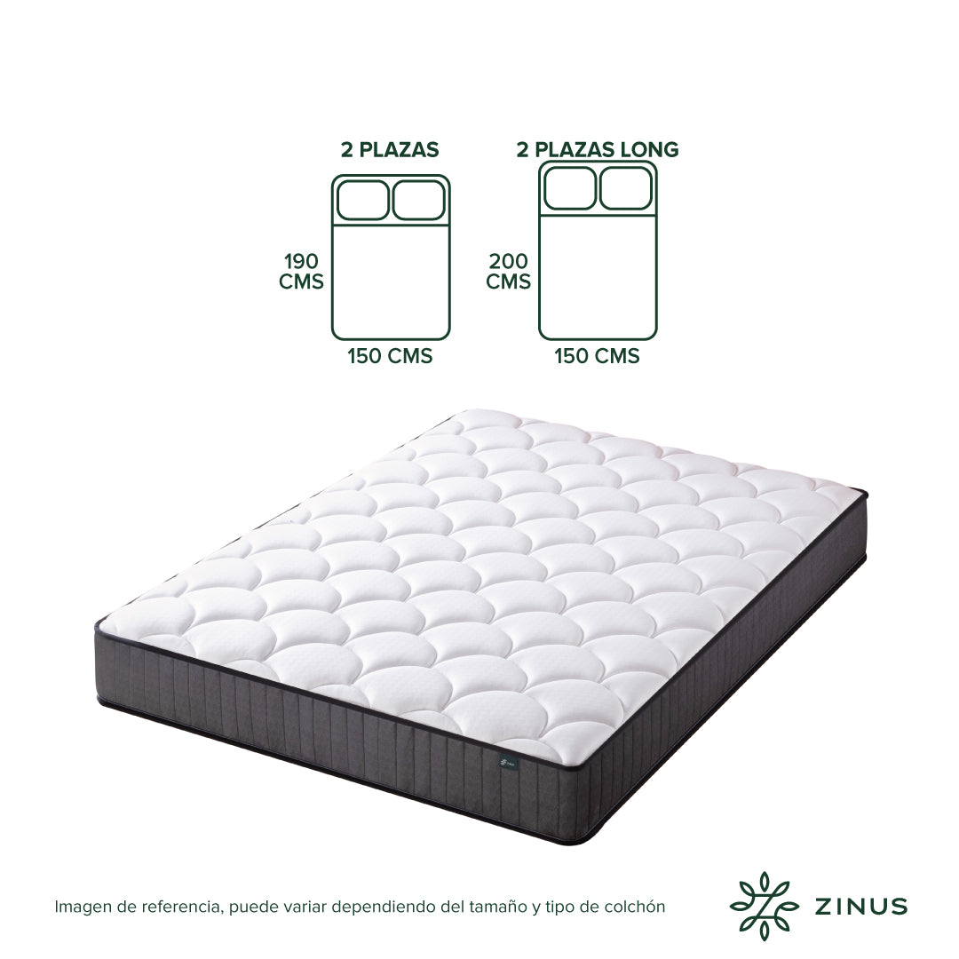 Colchón Zinus 1.5 Plazas 105x190x20cm Espuma y Resortes