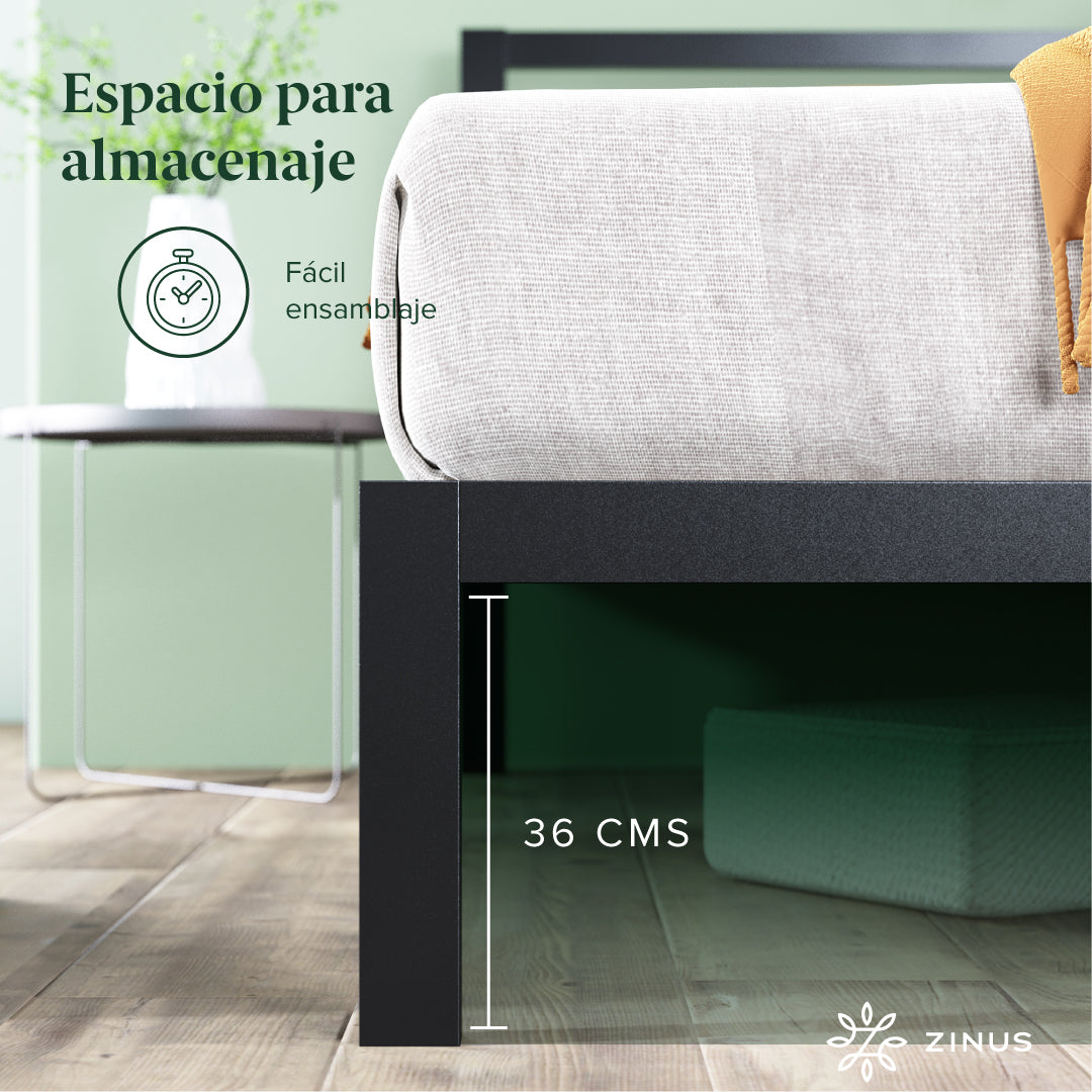Base de cama con respaldo MIA