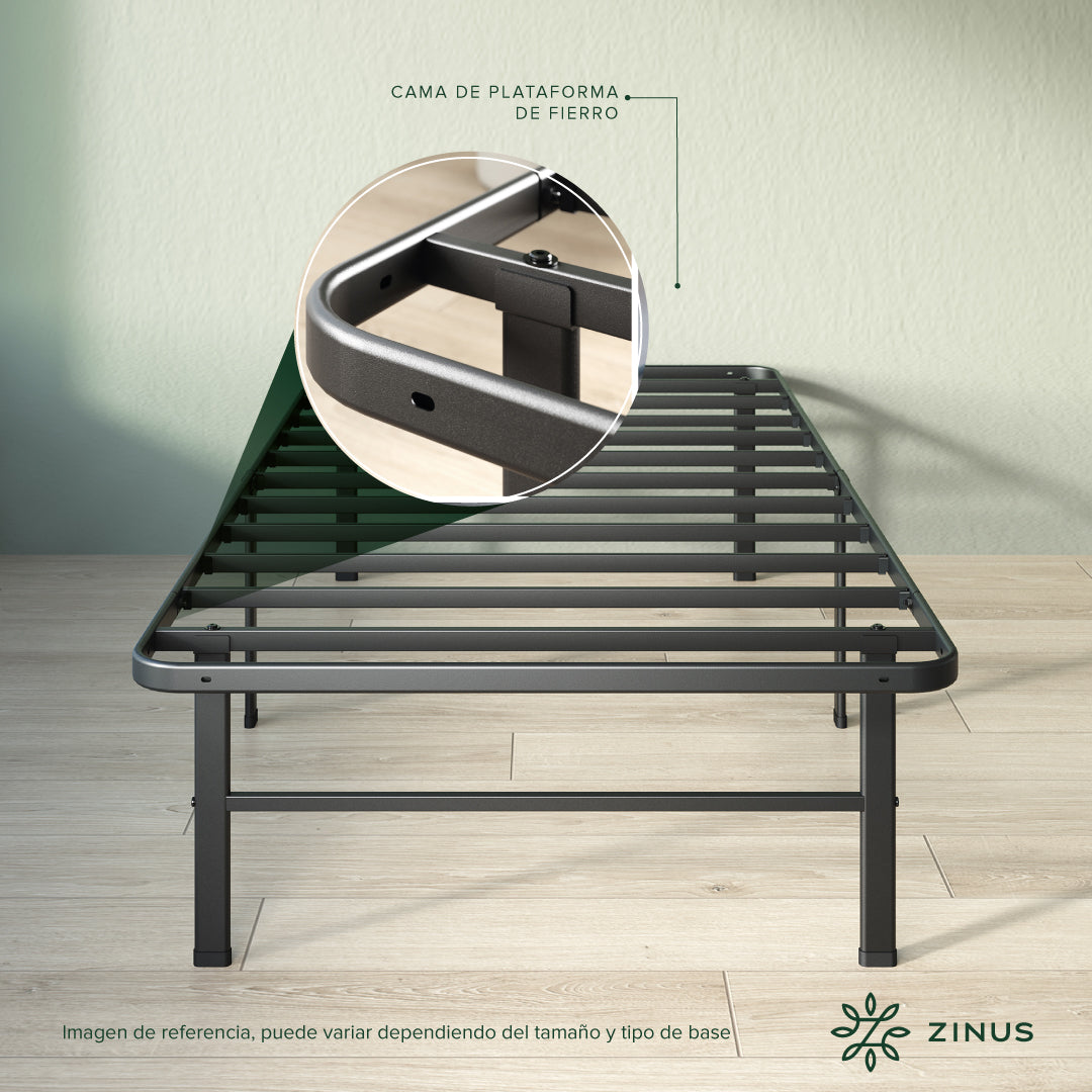 Base de Cama Zinus 1 Plaza 90x190x30cm Rumi