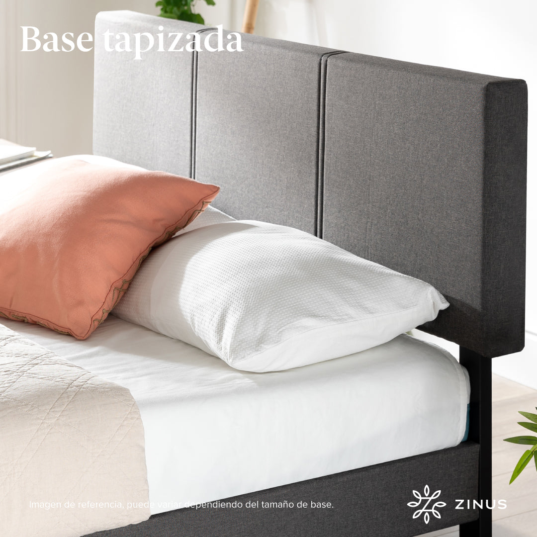 Base cama CAMBRIL respaldo Zinus 2 Plazas Long 150x200x30cm