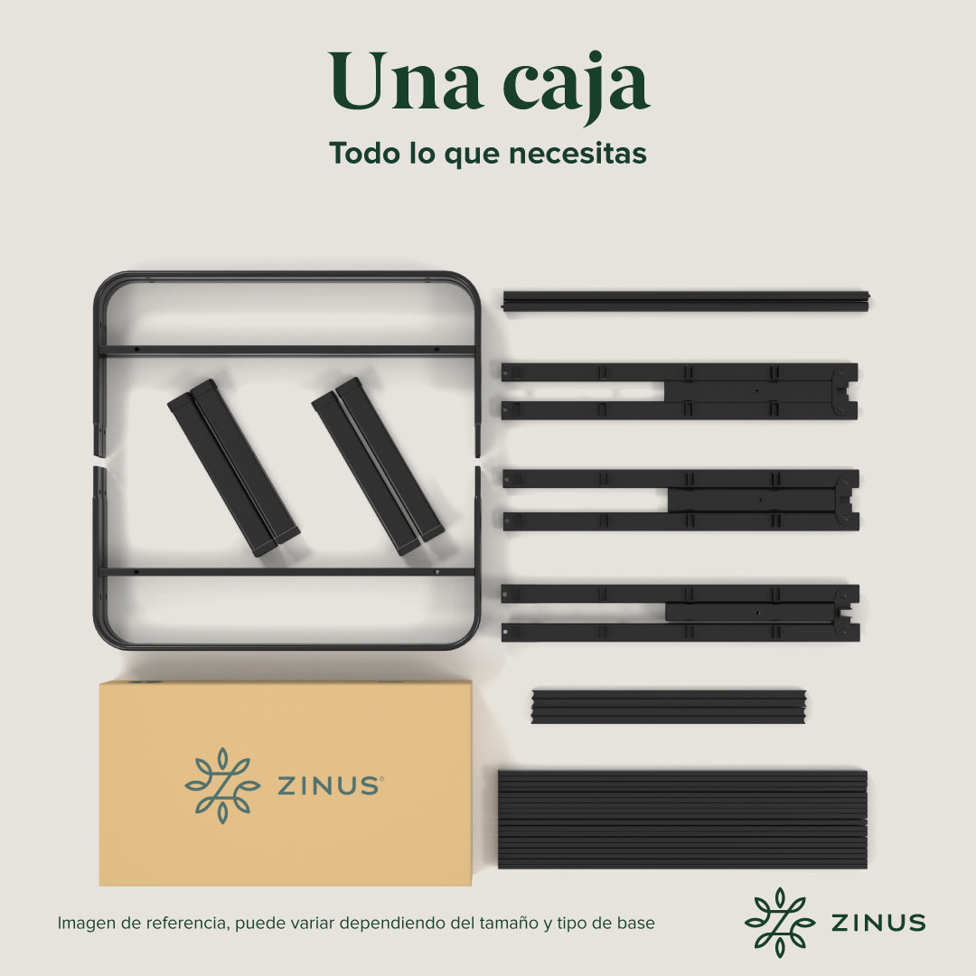 Base de Cama Zinus 2 Plazas 150x190x30cm Rumi