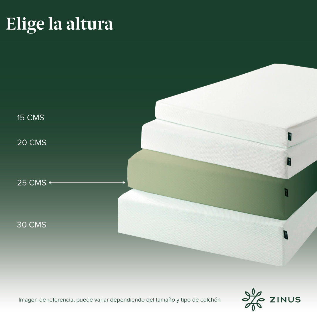 Colchón Zinus King 180x200x25cm Espuma Alivia Presión