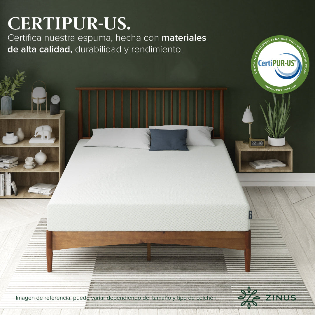 Colchón Zinus 1.5 Plazas Long 105x200x15cm Espuma Alivia Pr