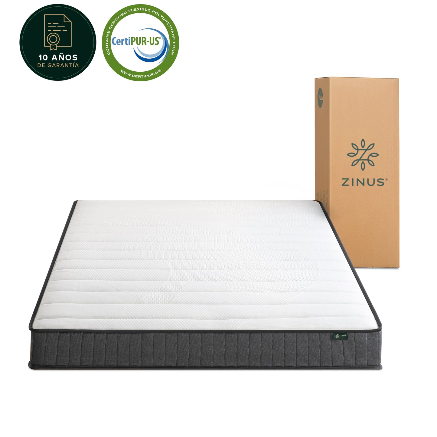 Colchón 2 plazas Resortes Pocket MSHOA Zinus 150x190x15cm