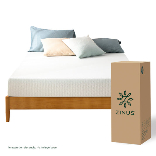 Colchón Zinus King 180x200x25cm Espuma Alivia Presión