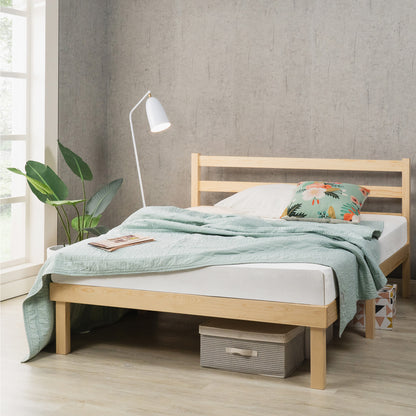 Base de Cama Europea Madera con Respaldo Zinus