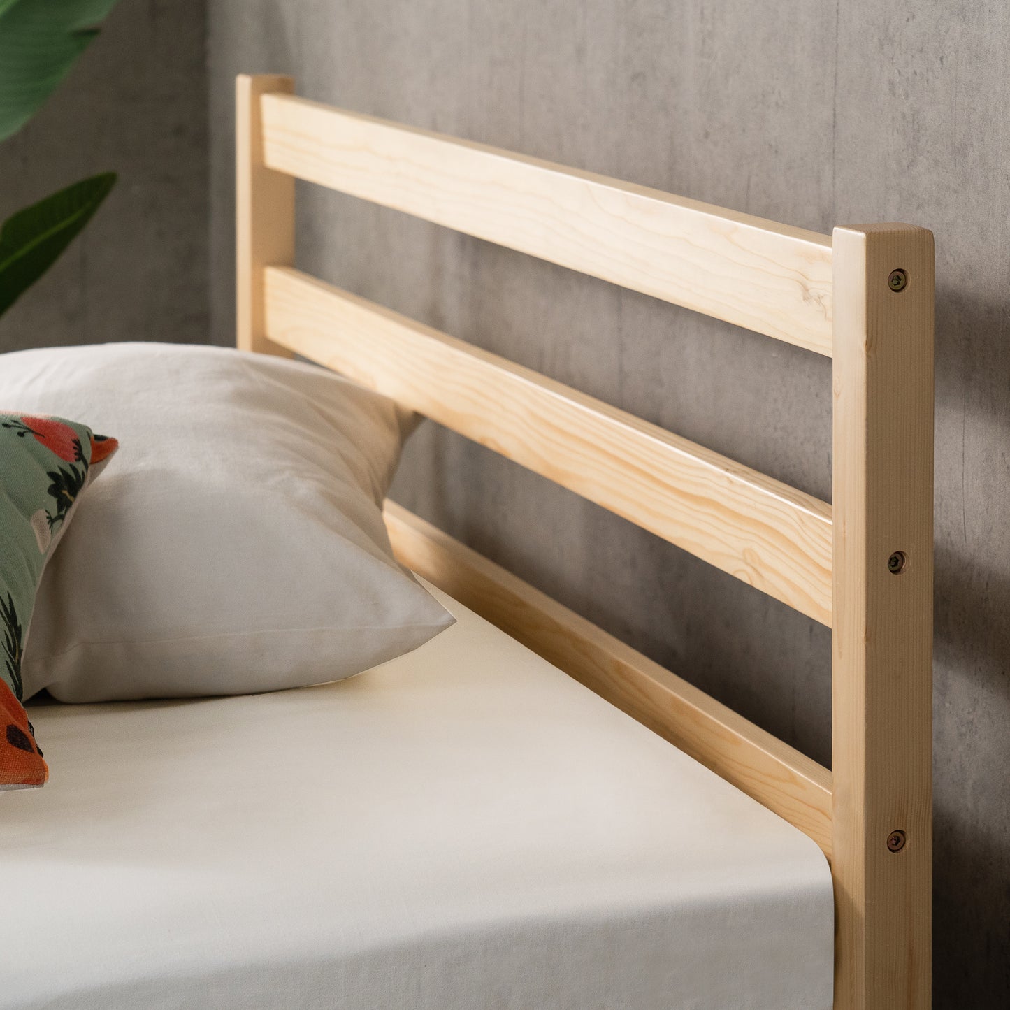 Base de Cama Europea Madera con Respaldo Zinus