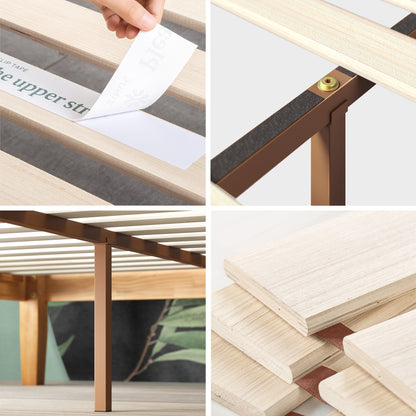 Base de Cama Europea Madera con Respaldo Zinus