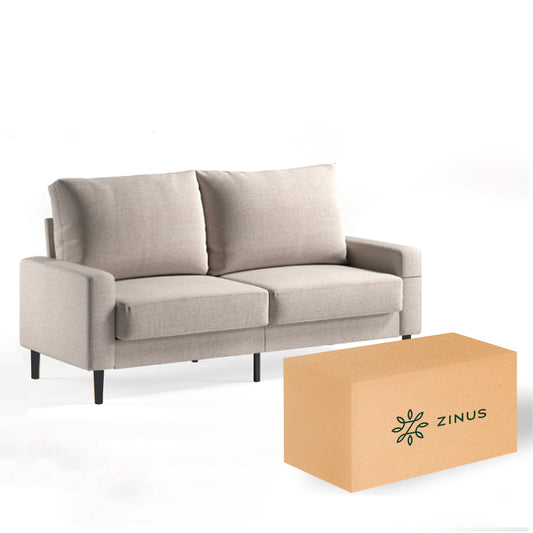 Sofá Colton Zinus 3 cuerpos beige