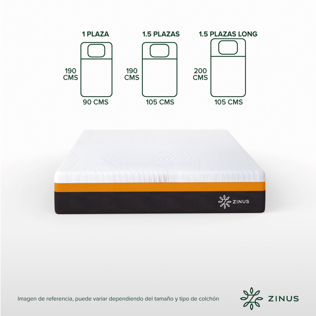 Colchón Zinus Super King 200x200x30cm  Regula Temperatura
