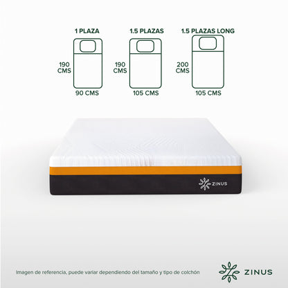 Colchón Zinus Super King 200x200x30cm  Regula Temperatura