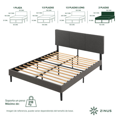 Base de Cama Cambril con Respaldo