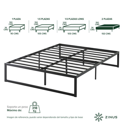Base de cama Zinus Abel 36cm