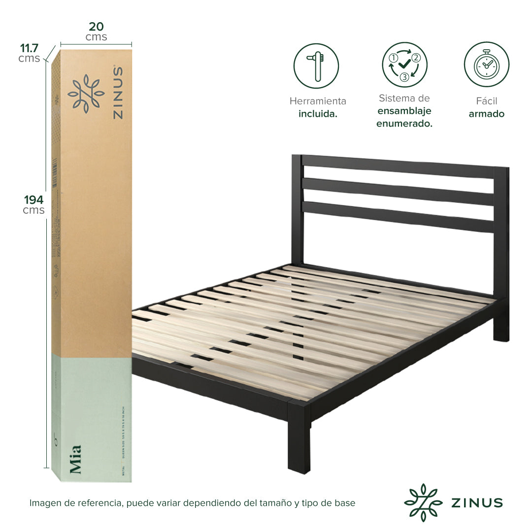 Base de cama con respaldo MIA
