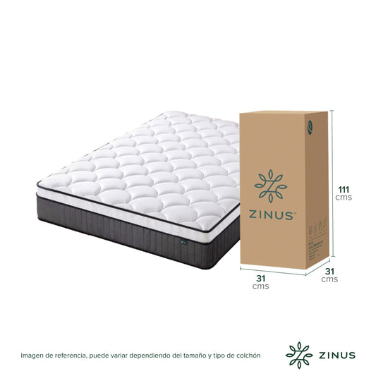 Colchón Zinus Espuma y Resortes Pocket 25cm