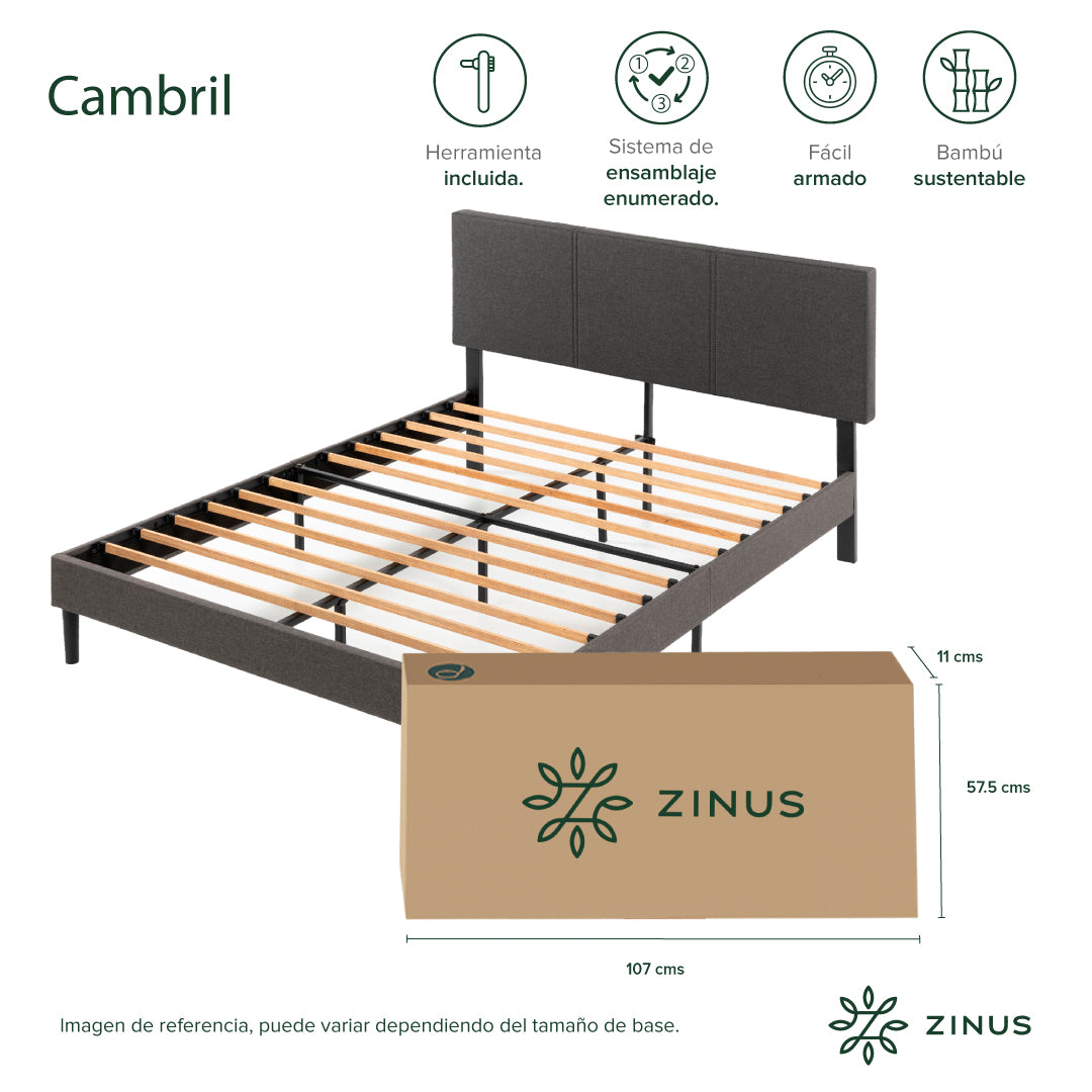Base de Cama Cambril con Respaldo