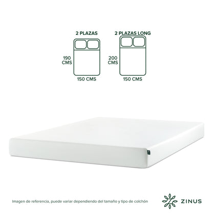 Colchón Zinus 1.5 Plazas  105x190x15cm Espuma Alivia Presión