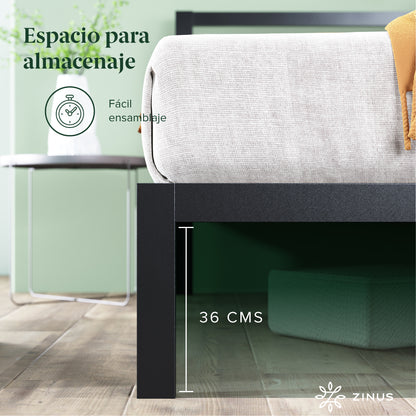 Base de cama con respaldo MIA
