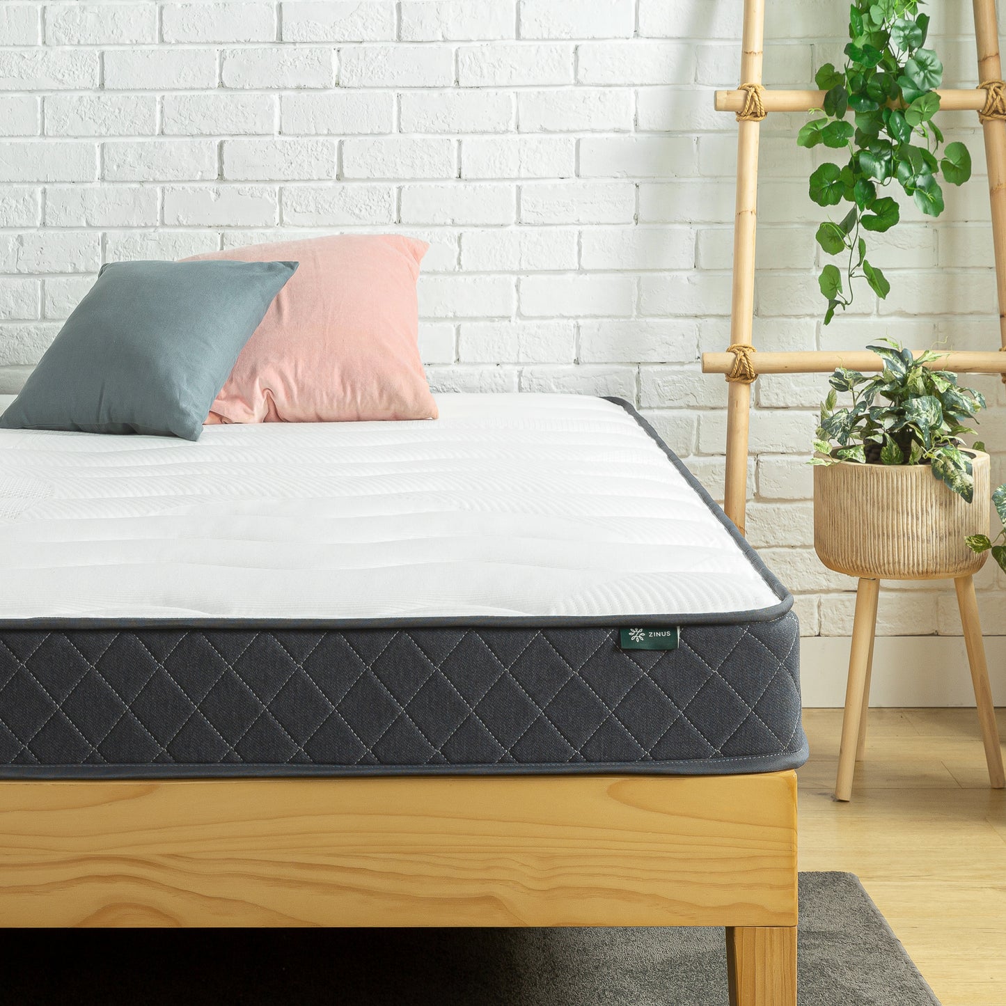 Colchón 1.5 plazas long Tight Top Resortes Bonnell Zinus 105x200x15cm