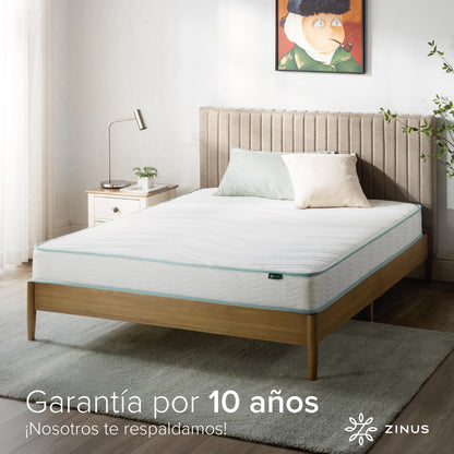 Colchón Zinus en Caja 1 Plaza 90x190x15cm de Resortes Bonell