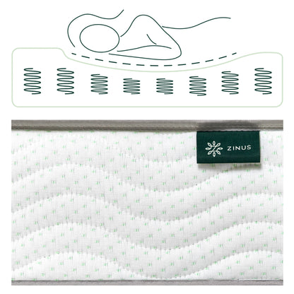 Colchón 2 plazas Tight Top Resortes Bonnell Zinus 150x190x20cm