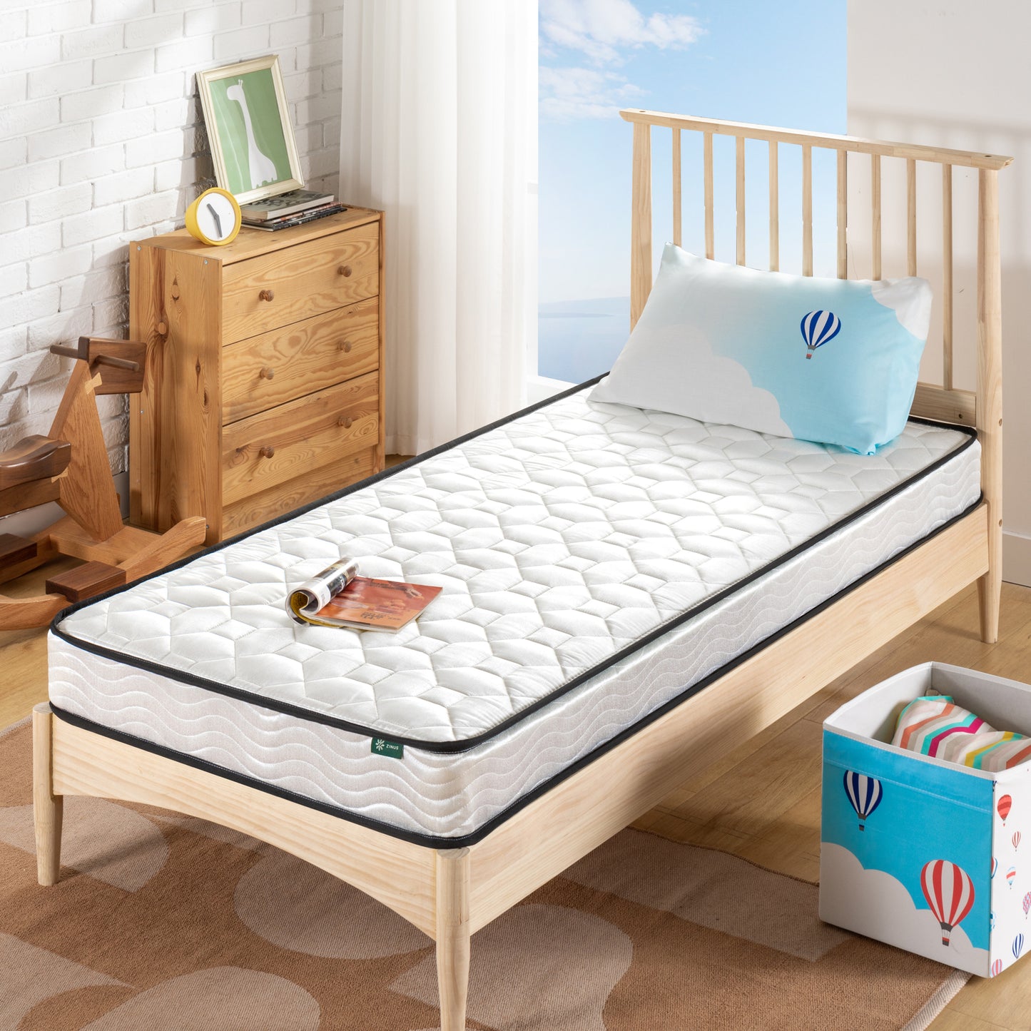 Colchón 1.5 plazas  Tight Resortes Bonnell Zinus 105x190x15cm