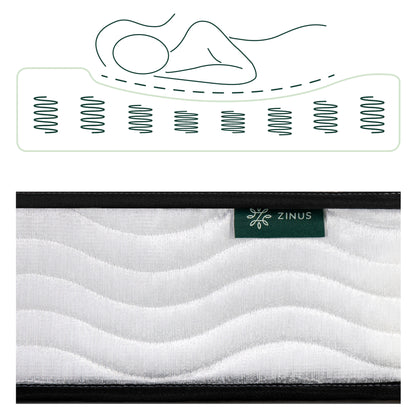 Colchón 1.5 plazas long Tight Resortes Bonnell Zinus 105x200x15cm