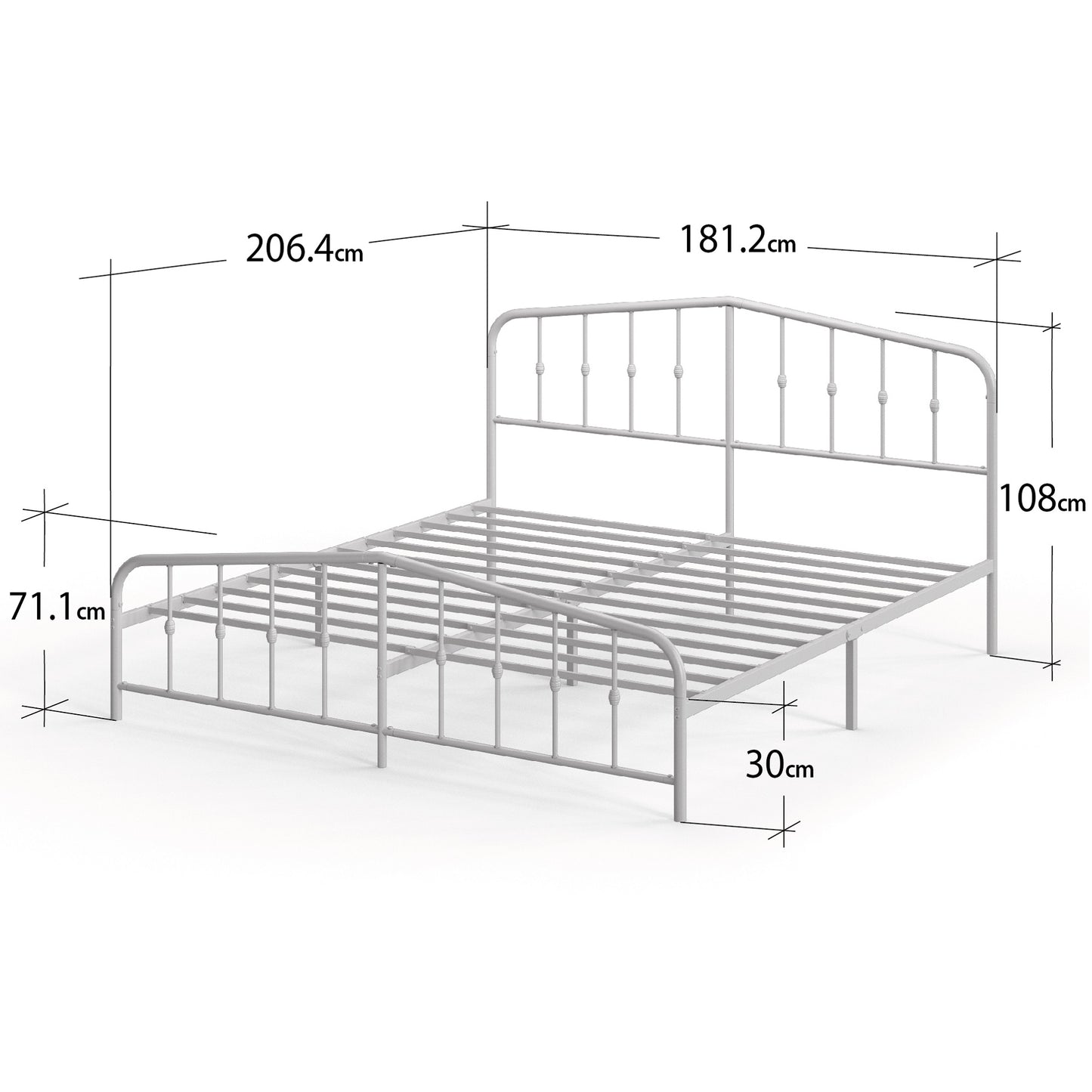 Base de Cama  Zinus Heidi Negra con respaldo