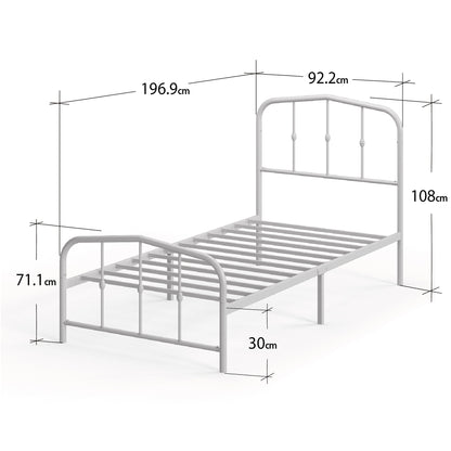 Base de Cama  Zinus Heidi Negra con respaldo