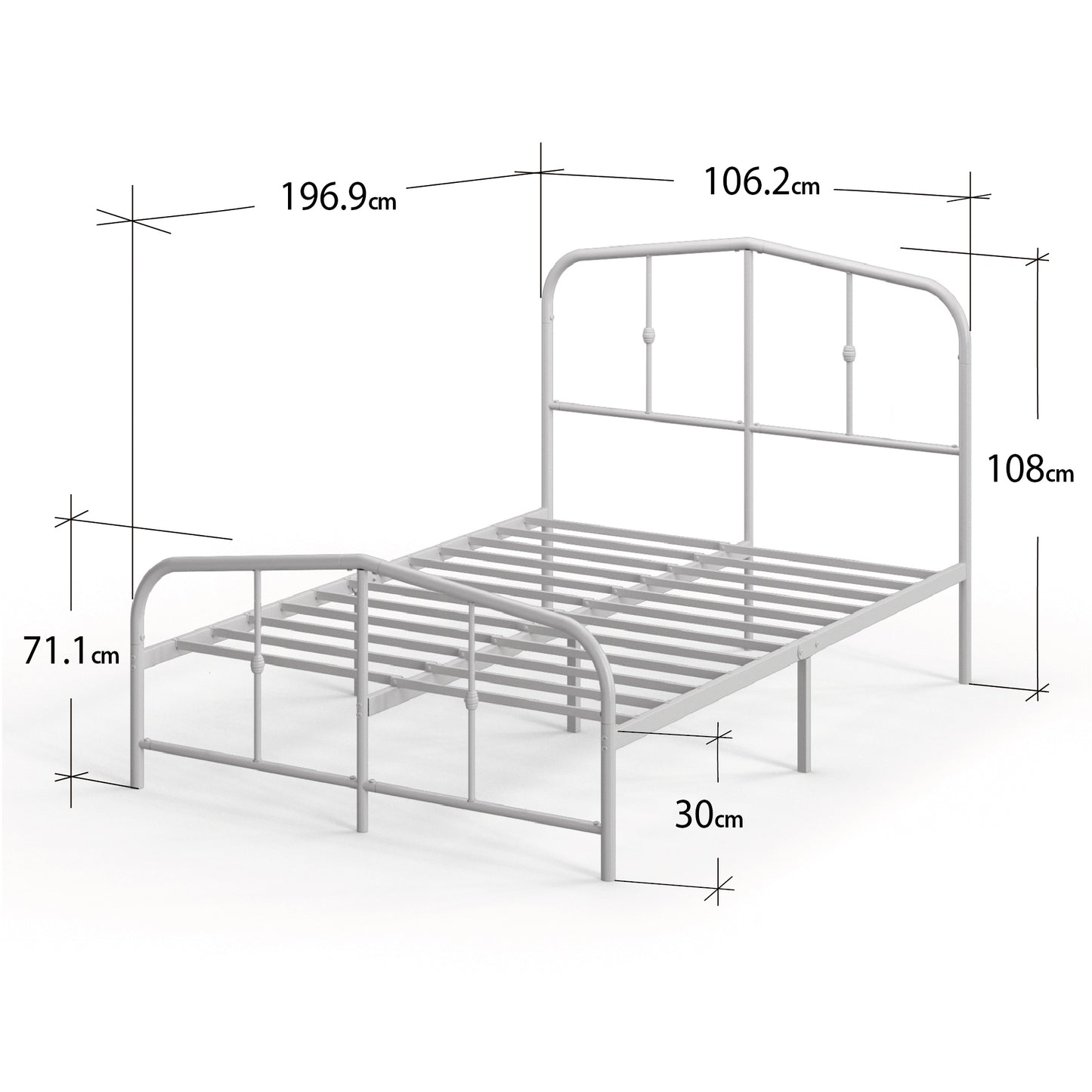 Base de Cama  Zinus Heidi Negra con respaldo