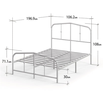 Base de Cama  Zinus Heidi Negra con respaldo