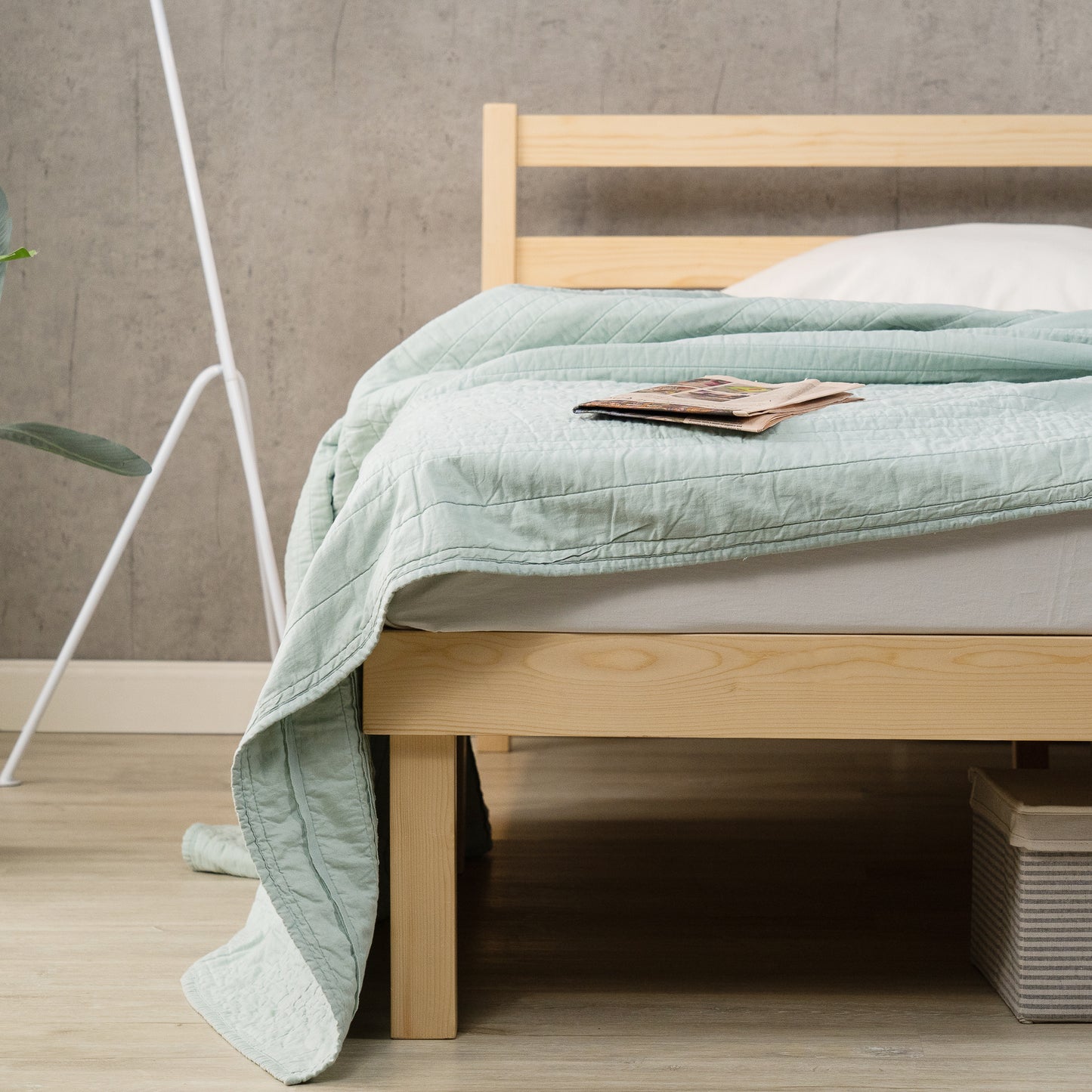 Base de Cama Europea Madera con Respaldo Zinus