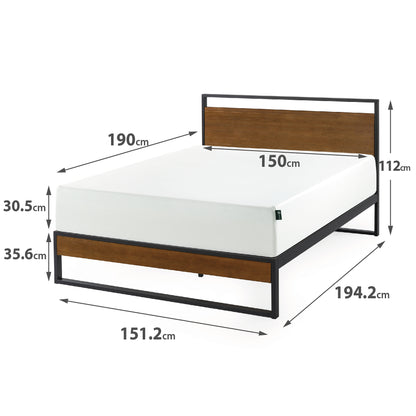 Cama Suzanne Zinus Colchon Espuma Green Tea 2 Plazas