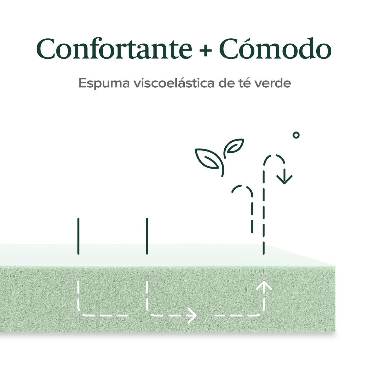 Cama Suzanne Zinus Colchon Espuma Green Tea 2 Plazas