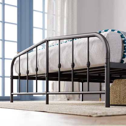 Base de Cama  Zinus Heidi Negra con respaldo