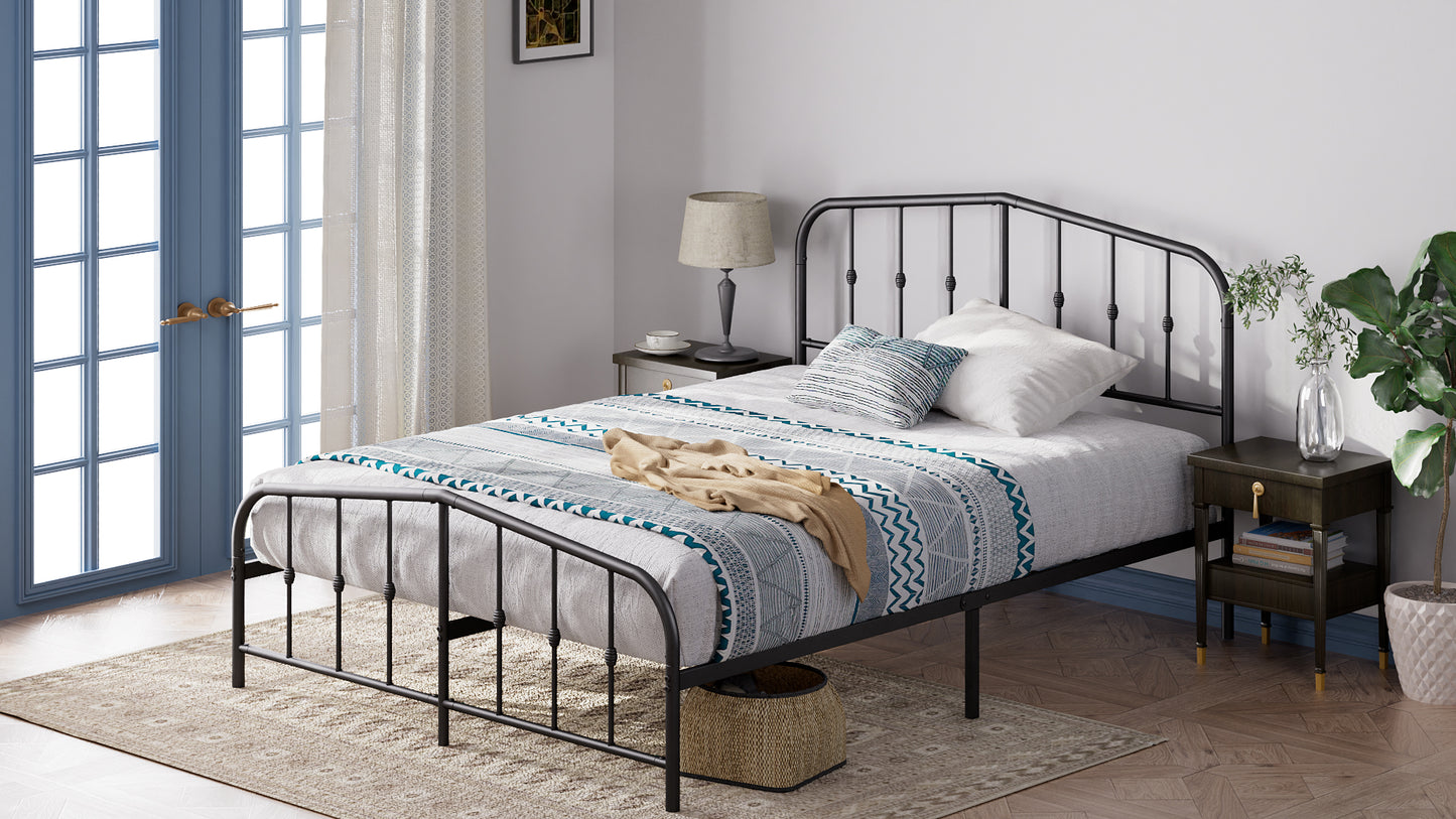 Base de Cama  Zinus Heidi Negra con respaldo