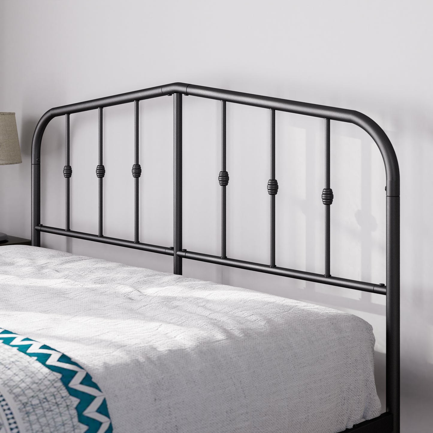 Base de Cama  Zinus Heidi Negra con respaldo
