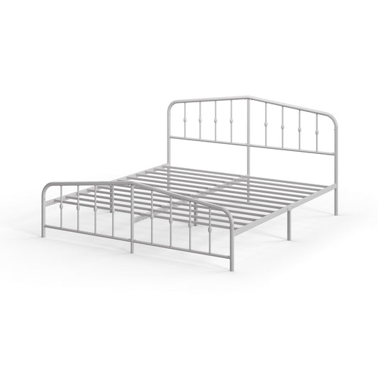 Base de cama de metal blanca HEIDI Zinus King 180x200x30cm