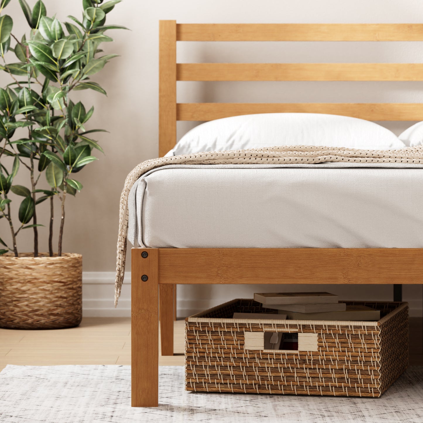 Base de Cama  Zinus  1.5 Plazas Long 105x200x30cm Leah